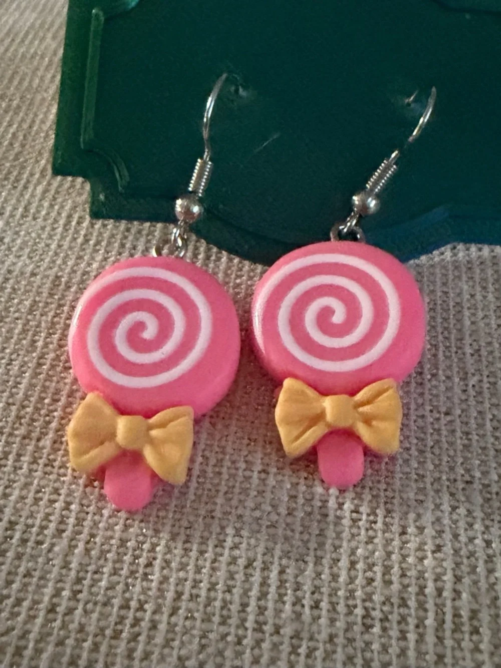 Kids Pink Lollipop, Unicorn & Blue Bear Dangle Earrings - Cute Kids Accessories
